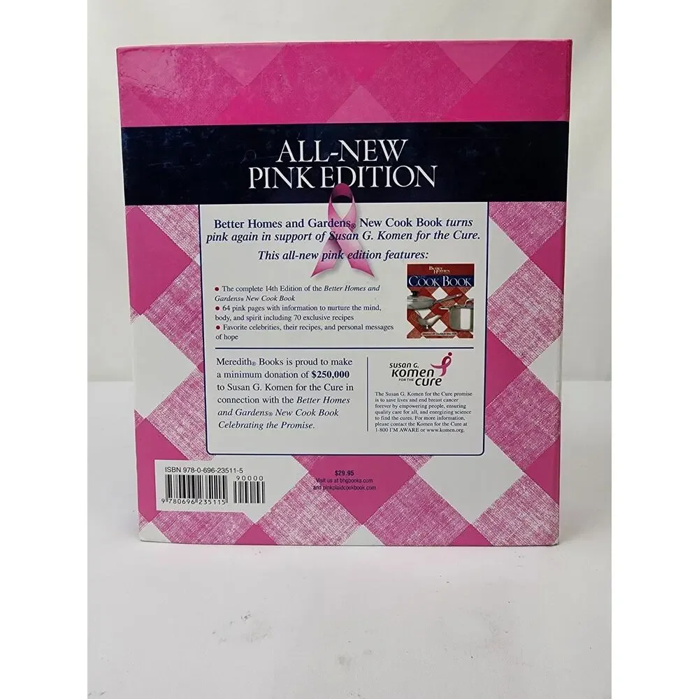 Better Homes and Gardens New Cook Book Celebrating the Promise Pink Limited Ed